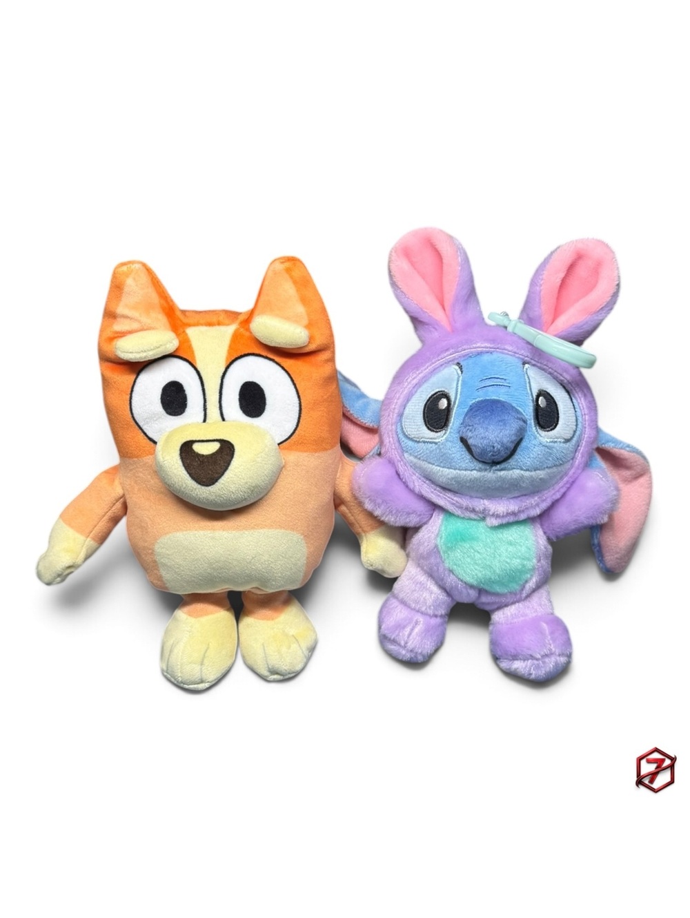 Bluey Bingo 10” + Disney Stitch Bunny 7” Plush Lot of 2 TY Just Play